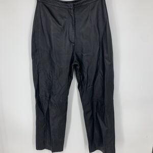 Chandler Hill‎ Womens 14 Black Leather Pants Biker Moto Grunge Goth Bohemian